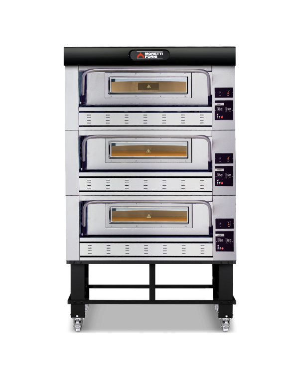 Serie P110G – Triple Deck Gas Deck Oven on Stand
