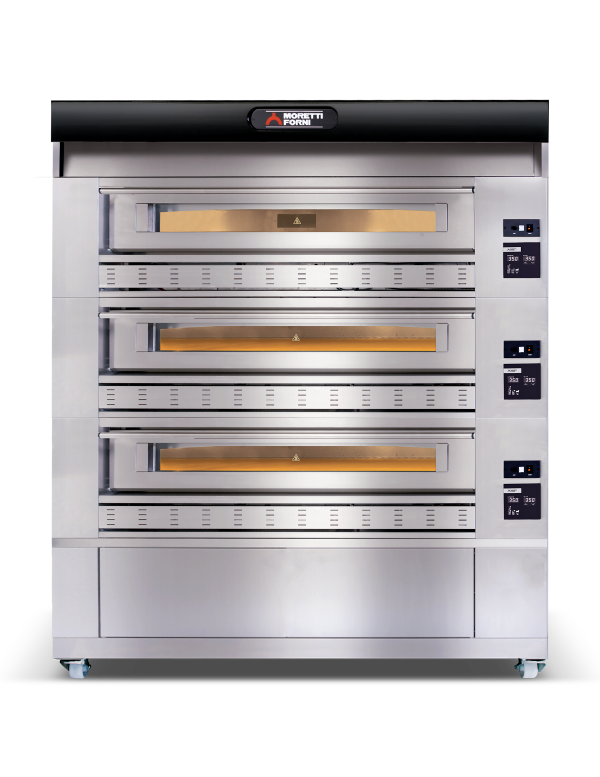 Serie P150G – Triple Deck Gas Deck Oven on Stand